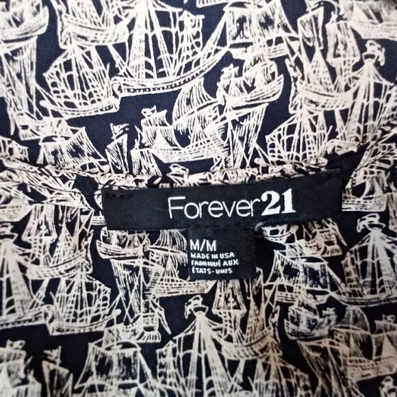 Forever 21 boat print dress Size M - Picture 5 of 8